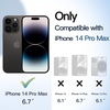 image:imageJETech Magnetic Case for iPhone 14 Pro Max Deep Purple  Compatible with MagSafe Solid Color Matte TPU Frame Clear Back Shockproof BumperSpace Black