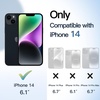 image:imageJETech Magnetic Case for iPhone 14 Purple  Compatible with MagSafe Solid Color Matte TPU Frame Clear Back Shockproof BumperMidnight