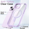 image:imageJETech Magnetic Case for iPhone 14 Purple  Compatible with MagSafe Solid Color Matte TPU Frame Clear Back Shockproof BumperPurple