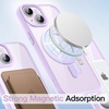 image:imageJETech Magnetic Case for iPhone 14 Purple  Compatible with MagSafe Solid Color Matte TPU Frame Clear Back Shockproof BumperPurple