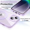 image:imageJETech Magnetic Case for iPhone 14 Purple  Compatible with MagSafe Solid Color Matte TPU Frame Clear Back Shockproof BumperPurple