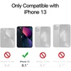 image:imageJETech Magnetic Matte Case for iPhone 13 Black  Compatible with MagSafe Translucent Matte Back Slim Shockproof ProtectionBlack