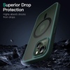 image:imageJETech Magnetic Matte Case for iPhone 13 Black  Compatible with MagSafe Translucent Matte Back Slim Shockproof ProtectionDark Green