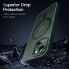 image:imageJETech Magnetic Matte Case for iPhone 13 Black  Compatible with MagSafe Translucent Matte Back Slim Shockproof ProtectionDark Green