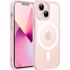 image:imageJETech Magnetic Matte Case for iPhone 13 Black  Compatible with MagSafe Translucent Matte Back Slim Shockproof ProtectionPink