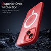 image:imageJETech Magnetic Matte Case for iPhone 13 Black  Compatible with MagSafe Translucent Matte Back Slim Shockproof ProtectionRed