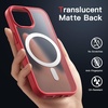 image:imageJETech Magnetic Matte Case for iPhone 13 Black  Compatible with MagSafe Translucent Matte Back Slim Shockproof ProtectionRed