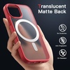 image:imageJETech Magnetic Matte Case for iPhone 13 Black  Compatible with MagSafe Translucent Matte Back Slim Shockproof ProtectionRed