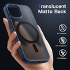 image:imageJETech Magnetic Matte Case for iPhone 13 Black  Compatible with MagSafe Translucent Matte Back Slim Shockproof ProtectionStorm Blue