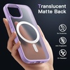 image:imageJETech Magnetic Matte Case for iPhone 14 Plus Black  Compatible with MagSafe Translucent Matte Back Slim Shockproof ProtectionLight Purple