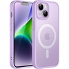 image:imageJETech Magnetic Matte Case for iPhone 14 Plus Black  Compatible with MagSafe Translucent Matte Back Slim Shockproof ProtectionLight Purple