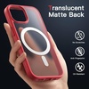image:imageJETech Magnetic Matte Case for iPhone 14 Plus Black  Compatible with MagSafe Translucent Matte Back Slim Shockproof ProtectionRed