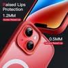 image:imageJETech Magnetic Matte Case for iPhone 14 Plus Black  Compatible with MagSafe Translucent Matte Back Slim Shockproof ProtectionRed