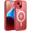 image:imageJETech Magnetic Matte Case for iPhone 14 Plus Black  Compatible with MagSafe Translucent Matte Back Slim Shockproof ProtectionRed