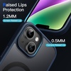 image:imageJETech Magnetic Matte Case for iPhone 14 Plus Black  Compatible with MagSafe Translucent Matte Back Slim Shockproof ProtectionStorm Blue