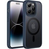 image:imageJETech Magnetic Matte Case for iPhone 14 Plus Black  Compatible with MagSafe Translucent Matte Back Slim Shockproof ProtectionStorm Blue