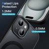 image:imageJETech Magnetic Matte Case for iPhone 15 Plus Black  Compatible with MagSafe Translucent Matte Back Slim Shockproof ProtectionBlack