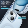 image:imageJETech Magnetic Matte Case for iPhone 15 Plus Black  Compatible with MagSafe Translucent Matte Back Slim Shockproof ProtectionBlue Back