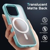 image:imageJETech Magnetic Matte Case for iPhone 15 Plus Black  Compatible with MagSafe Translucent Matte Back Slim Shockproof ProtectionBright Blue