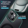 image:imageJETech Magnetic Matte Case for iPhone 15 Plus Black  Compatible with MagSafe Translucent Matte Back Slim Shockproof ProtectionDark Green