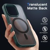 image:imageJETech Magnetic Matte Case for iPhone 15 Plus Black  Compatible with MagSafe Translucent Matte Back Slim Shockproof ProtectionDark Green
