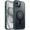 image:imageJETech Magnetic Matte Case for iPhone 15 Plus Black  Compatible with MagSafe Translucent Matte Back Slim Shockproof ProtectionDark Green