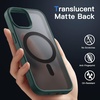 image:imageJETech Magnetic Matte Case for iPhone 15 Plus Black  Compatible with MagSafe Translucent Matte Back Slim Shockproof ProtectionDark Green
