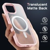 image:imageJETech Magnetic Matte Case for iPhone 15 Plus Black  Compatible with MagSafe Translucent Matte Back Slim Shockproof ProtectionPink