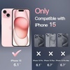 image:imageJETech Magnetic Matte Case for iPhone 15 Plus Black  Compatible with MagSafe Translucent Matte Back Slim Shockproof ProtectionPink Back