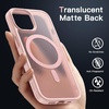 image:imageJETech Magnetic Matte Case for iPhone 15 Plus Black  Compatible with MagSafe Translucent Matte Back Slim Shockproof ProtectionPink Back