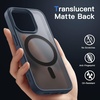 image:imageJETech Magnetic Matte Case for iPhone 15 Plus Black  Compatible with MagSafe Translucent Matte Back Slim Shockproof ProtectionStorm Blue