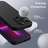 image:imageJETech Magnetic Silicone Case for iPhone 13 Pro Black  Compatible with MagSafe Silky Soft Touch Full Camera Lens Protection Shock Absorbing Phone Cover