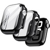 image:imageJETech Plated Case for Apple Watch Series 1110 46mm Gold  Builtin Tempered Glass Screen Protector Metallic Finish High Touch Sensitivity Full ProtectionBlack