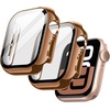 image:imageJETech Plated Case for Apple Watch Series 1110 46mm Gold  Builtin Tempered Glass Screen Protector Metallic Finish High Touch Sensitivity Full ProtectionCopper Rose Gold