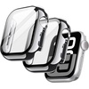 image:imageJETech Plated Case for Apple Watch Series 1110 46mm Gold  Builtin Tempered Glass Screen Protector Metallic Finish High Touch Sensitivity Full ProtectionSilver
