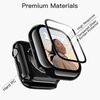 image:imageJETech Plated Case for Apple Watch Series 1110 46mm Gold  Builtin Tempered Glass Screen Protector Metallic Finish High Touch Sensitivity Full ProtectionBlack