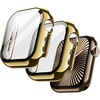 image:imageJETech Plated Case for Apple Watch Series 1110 46mm Gold  Builtin Tempered Glass Screen Protector Metallic Finish High Touch Sensitivity Full ProtectionGold