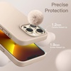 image:imageJETech Silicone Case for iPhone 13 Black  Silky Soft Touch Shockproof Protection Scratch Resistant Microfiber LiningBeige