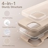 image:imageJETech Silicone Case for iPhone 13 Black  Silky Soft Touch Shockproof Protection Scratch Resistant Microfiber LiningBeige