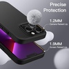 image:imageJETech Silicone Case for iPhone 13 Black  Silky Soft Touch Shockproof Protection Scratch Resistant Microfiber LiningBlack