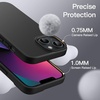 image:imageJETech Silicone Case for iPhone 13 Black  Silky Soft Touch Shockproof Protection Scratch Resistant Microfiber LiningBlack