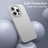 image:imageJETech Silicone Case for iPhone 13 Black  Silky Soft Touch Shockproof Protection Scratch Resistant Microfiber LiningLight Grey