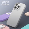image:imageJETech Silicone Case for iPhone 13 Black  Silky Soft Touch Shockproof Protection Scratch Resistant Microfiber LiningLight Grey