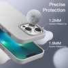 image:imageJETech Silicone Case for iPhone 13 Black  Silky Soft Touch Shockproof Protection Scratch Resistant Microfiber LiningLight Grey