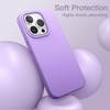 image:imageJETech Silicone Case for iPhone 13 Black  Silky Soft Touch Shockproof Protection Scratch Resistant Microfiber LiningLight Purple