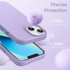 image:imageJETech Silicone Case for iPhone 13 Black  Silky Soft Touch Shockproof Protection Scratch Resistant Microfiber LiningLight Purple