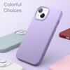 image:imageJETech Silicone Case for iPhone 13 Black  Silky Soft Touch Shockproof Protection Scratch Resistant Microfiber LiningLight Purple