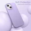 image:imageJETech Silicone Case for iPhone 13 Black  Silky Soft Touch Shockproof Protection Scratch Resistant Microfiber LiningLight Purple