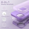 image:imageJETech Silicone Case for iPhone 13 Black  Silky Soft Touch Shockproof Protection Scratch Resistant Microfiber LiningLight Purple