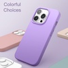 image:imageJETech Silicone Case for iPhone 13 Black  Silky Soft Touch Shockproof Protection Scratch Resistant Microfiber LiningLight Purple